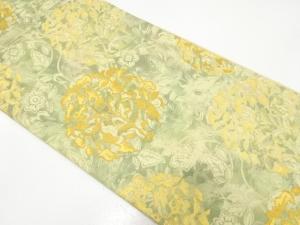 花更紗模様織り出し　袋帯